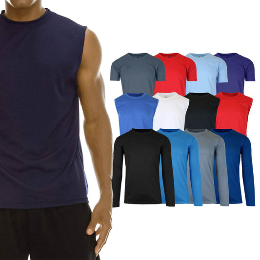 2-Pack: Men's Moisture Wicking Wrinkle Free Tagless Peformance Tops DailySale