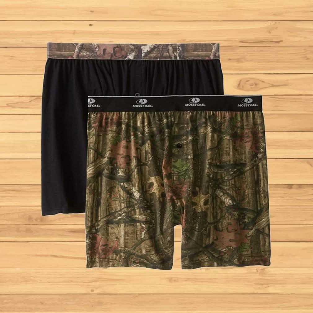 2-Pack: Men's Mossy Oak Moisture Wicking Boxer Shorts DailySale