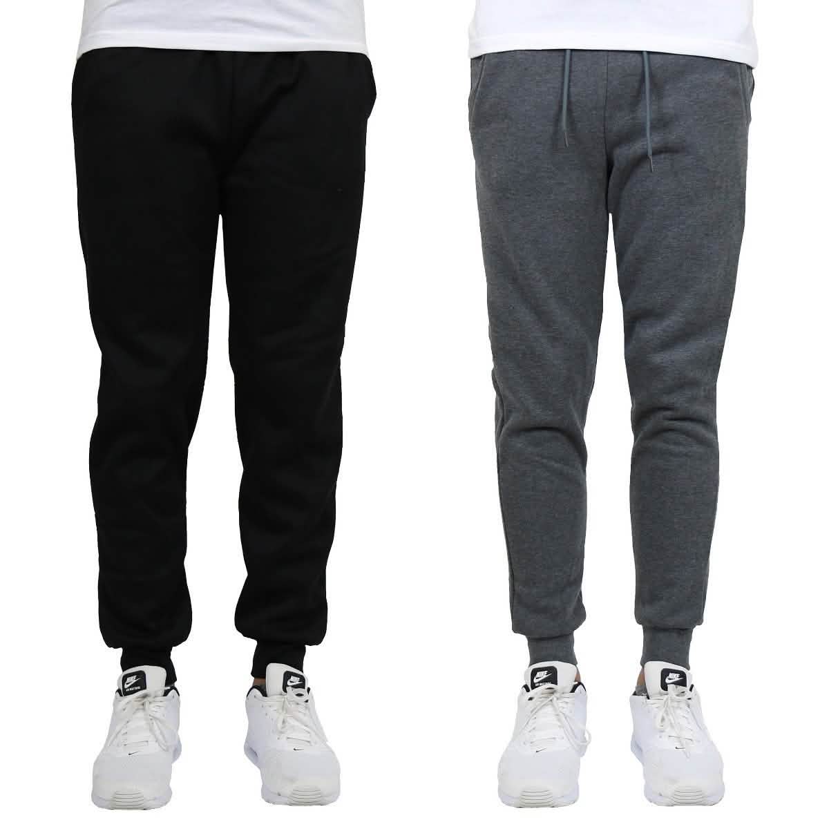 2-Pack: Men's Slim-Fit Fleece Jogger Sweatpants DailySale