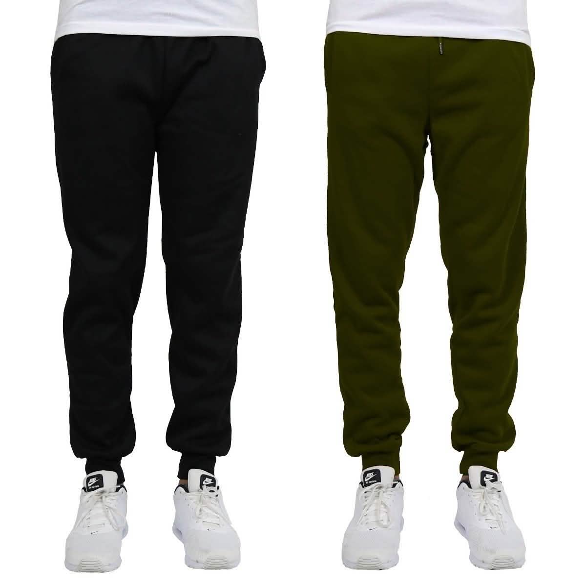 2-Pack: Men's Slim-Fit Fleece Jogger Sweatpants DailySale