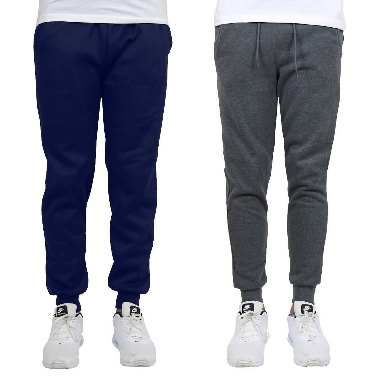 2-Pack: Men's Slim-Fit Fleece Jogger Sweatpants DailySale