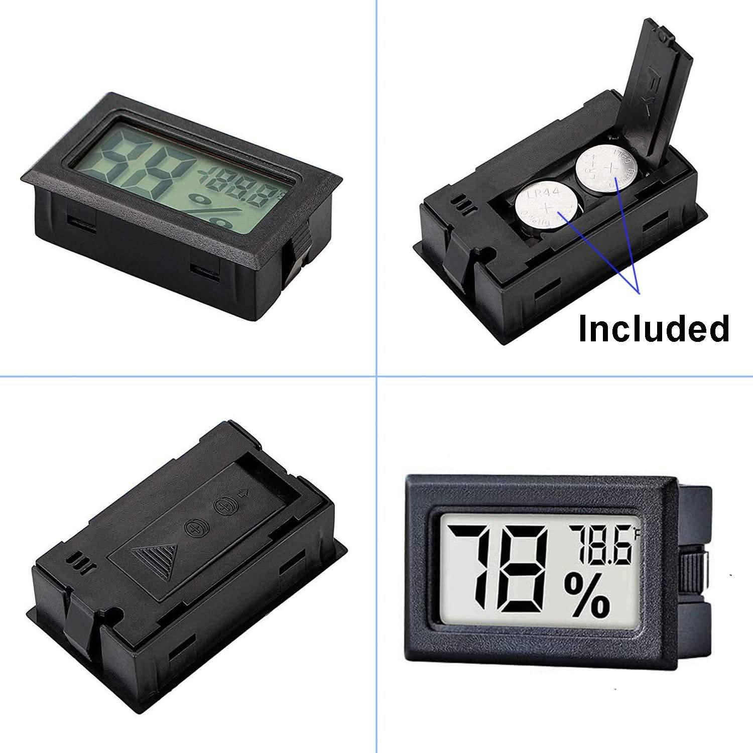 2-Pack: Mini Digital Hygrometer Gauge Indoor Thermometer DailySale