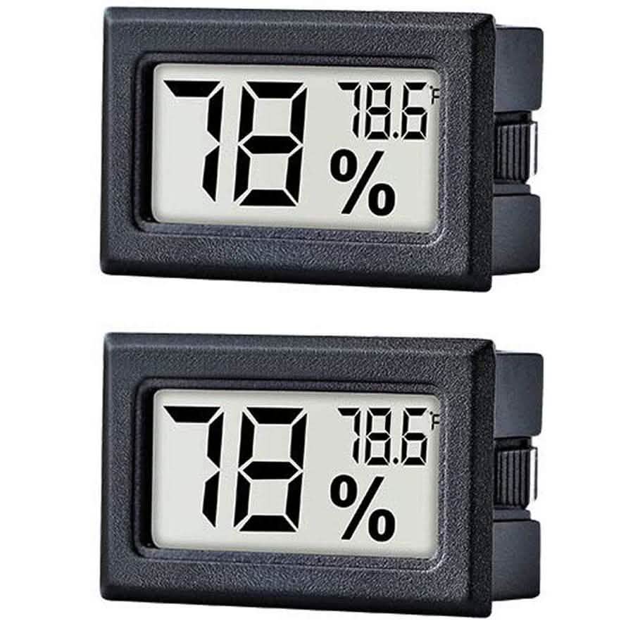 2-Pack: Mini Digital Hygrometer Gauge Indoor Thermometer DailySale