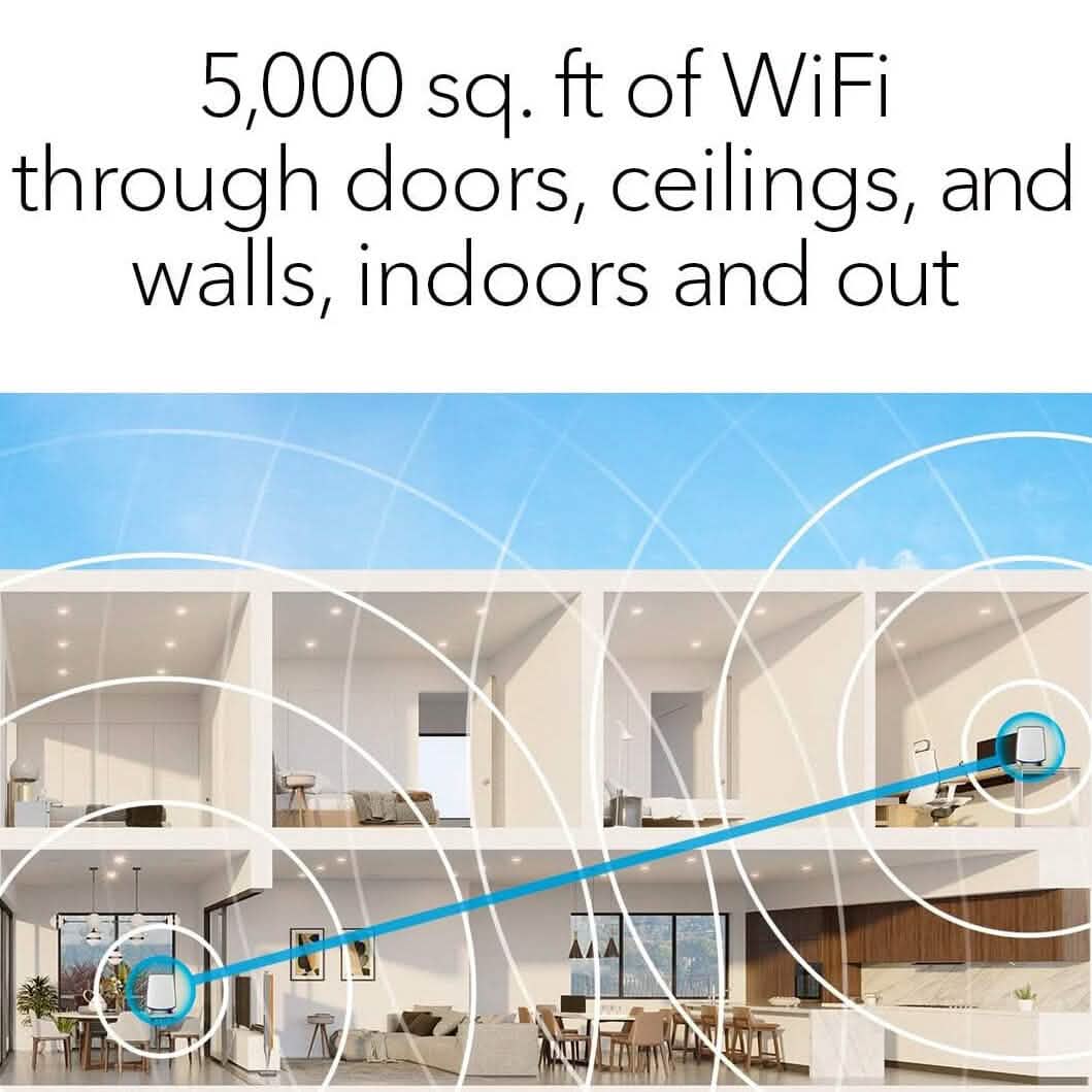 2-Pack: Netgear Orbi Whole Home Tri-band Mesh WiFi 6 System RBK852 Router (Refurbished) DailySale