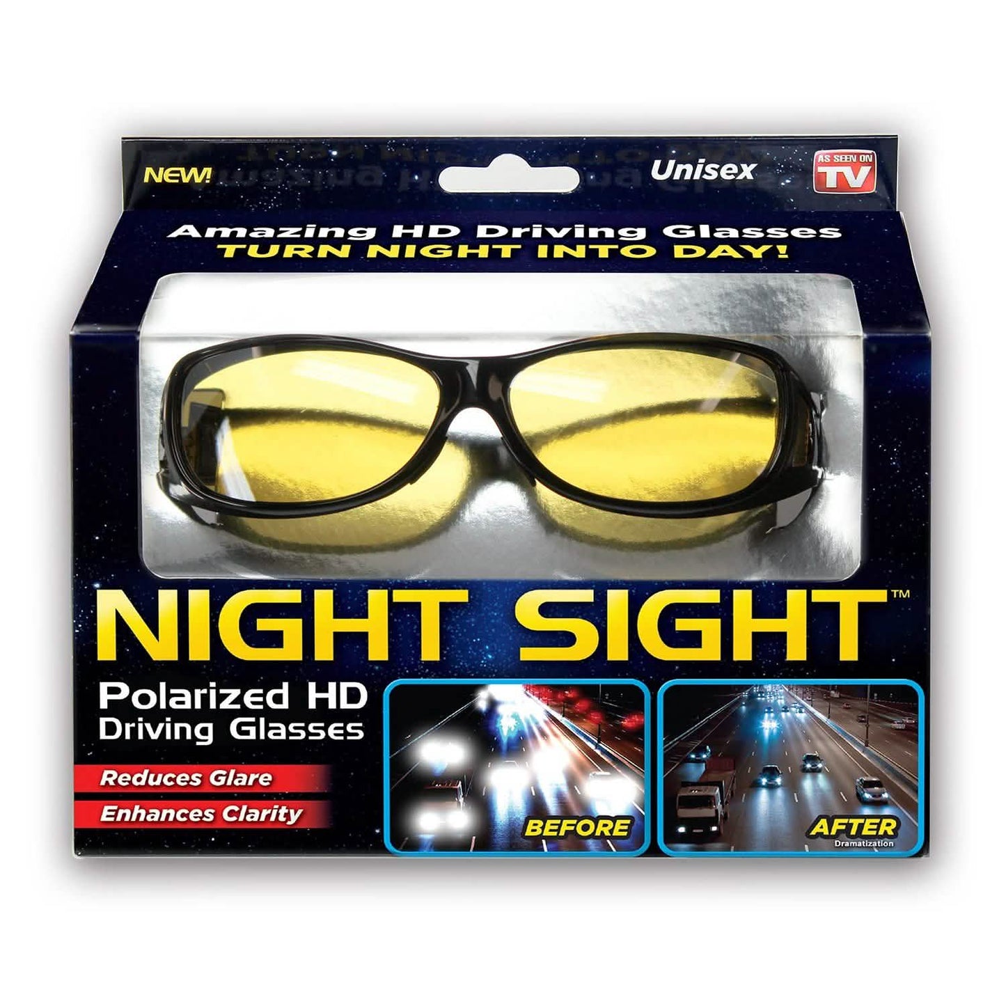 2-Pack: Night Sight Polarized HD Night Vision Glasses DailySale