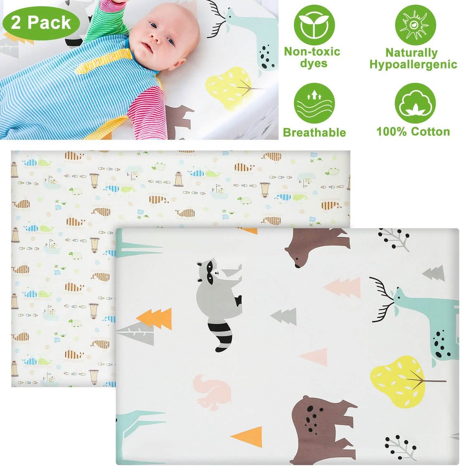 2-Pack: Pack N Play Portable Crib Sheet DailySale
