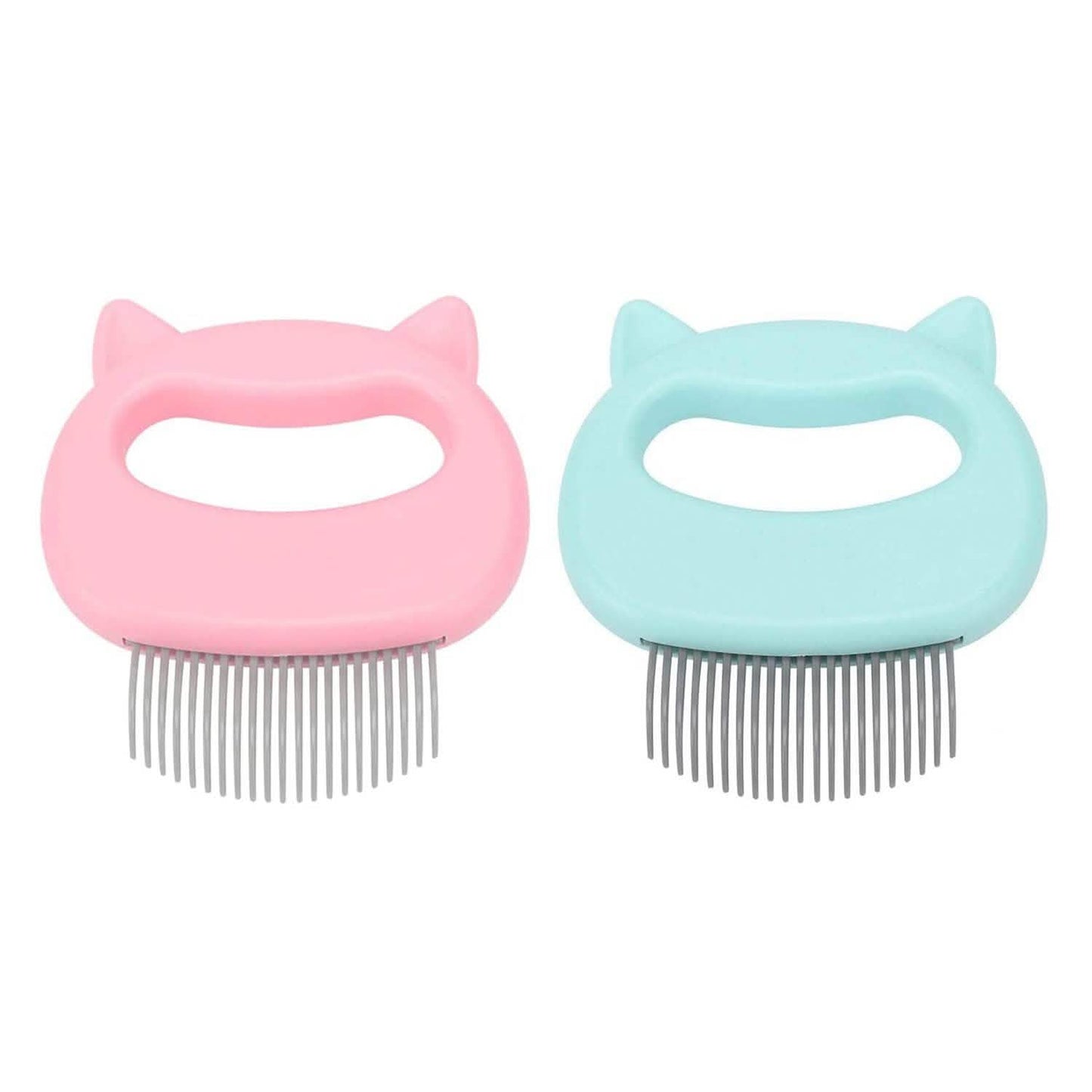 2-Pack: Pet Hair Removal And Massaging Shell Comb Brush For Grooming And Shedding DailySale