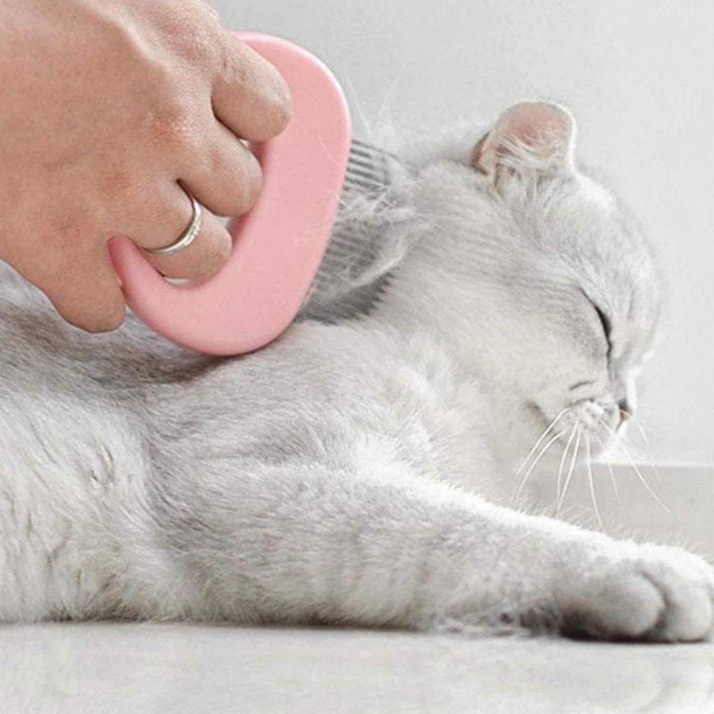 2-Pack: Pet Hair Removal And Massaging Shell Comb Brush For Grooming And Shedding DailySale