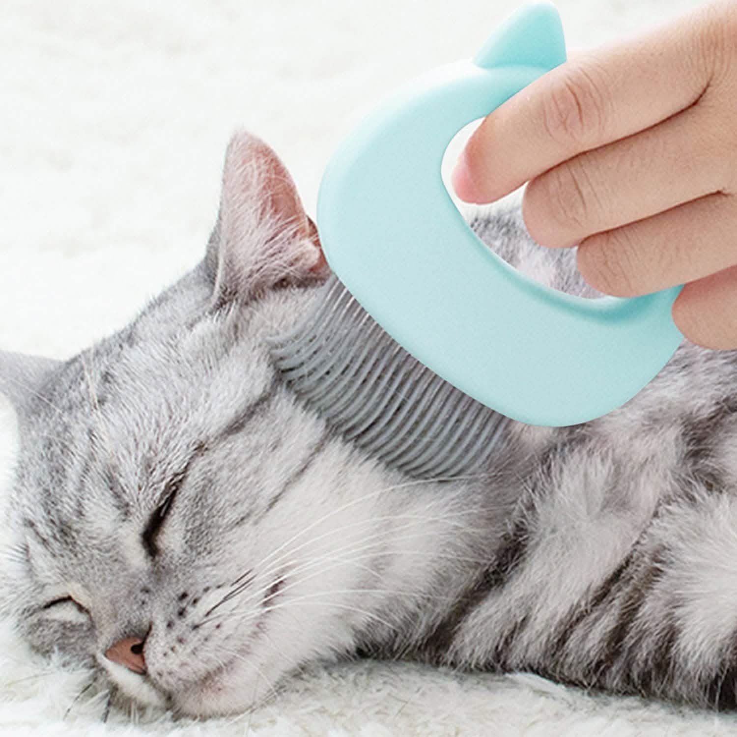 2-Pack: Pet Hair Removal And Massaging Shell Comb Brush For Grooming And Shedding DailySale
