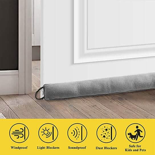 2-Pack: Pinsonic Suede Weighted Door and Window Breeze Draft Blocker DailySale