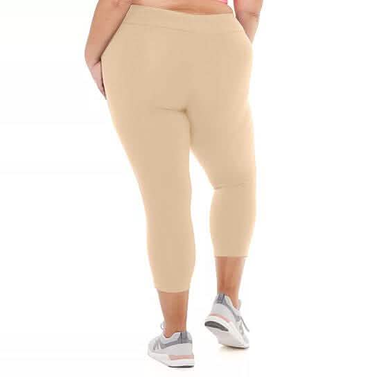 2-Pack: Plus Size Women's Ultra-Soft High Waisted Capri Leggings DailySale