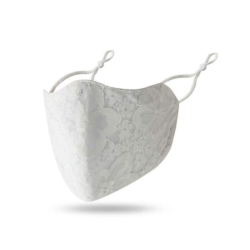 2-Pack: Reusable Washable Fitted Black and White Lace Face Mask DailySale