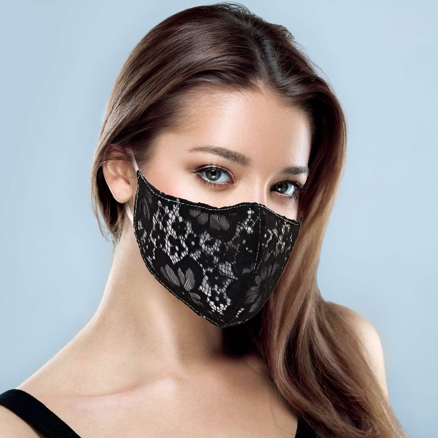 2-Pack: Reusable Washable Fitted Black and White Lace Face Mask DailySale