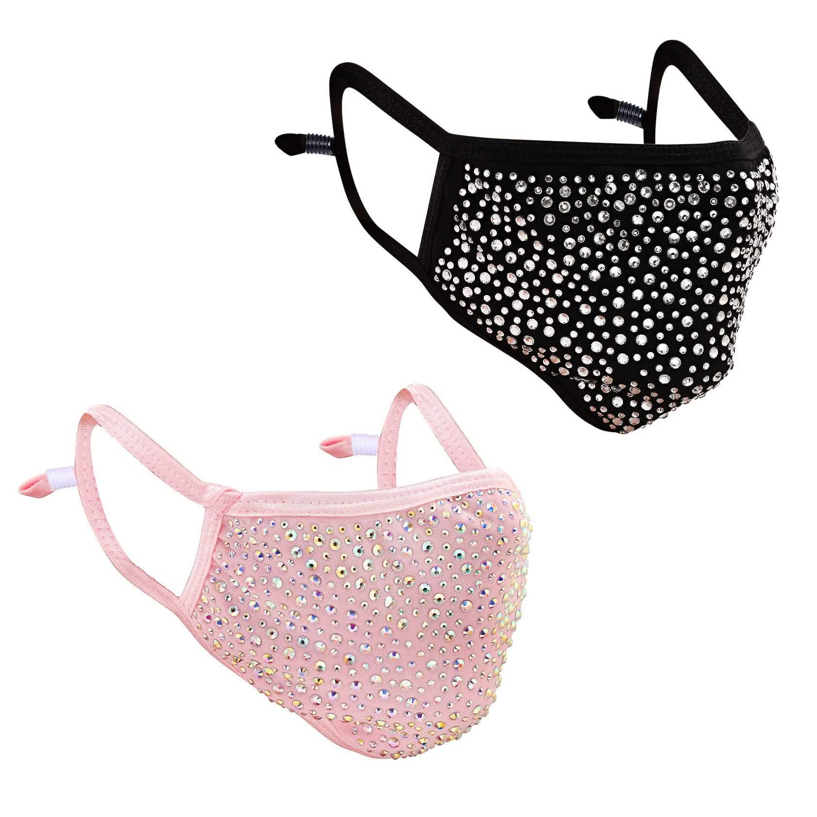 2-Pack: Reusable Washable Fitted Crystal Masks DailySale