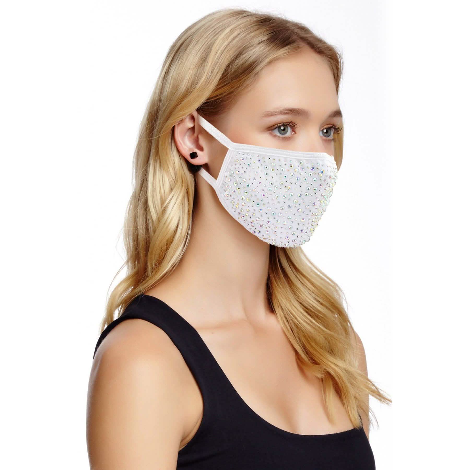 2-Pack: Reusable Washable Fitted Crystal Masks DailySale
