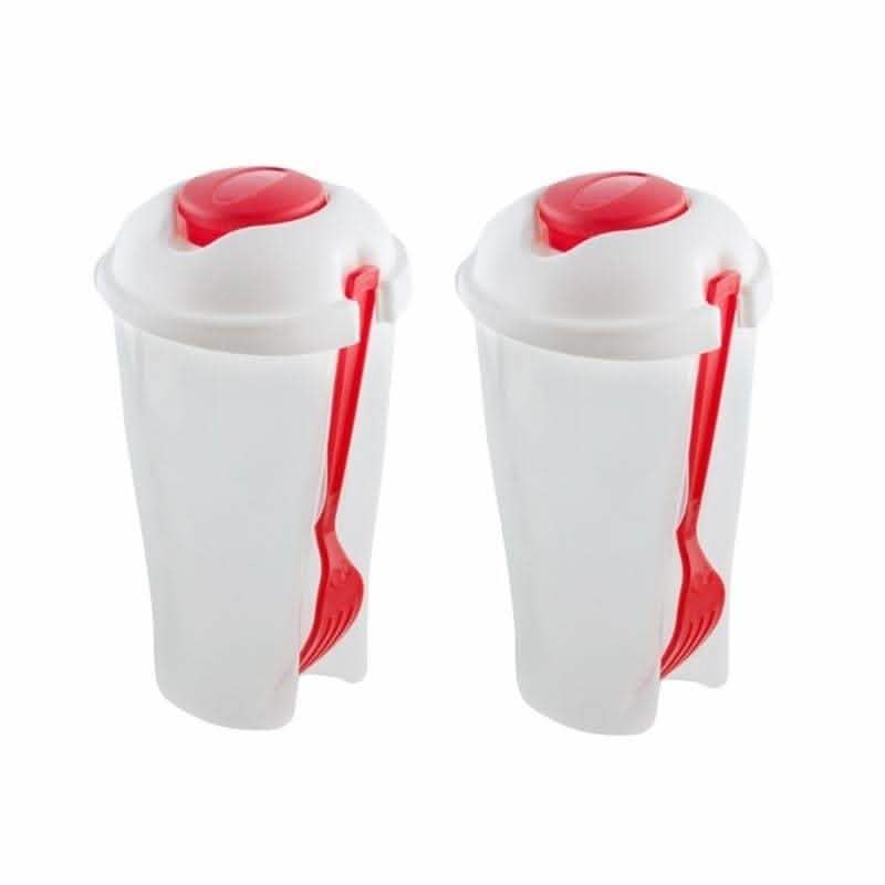 2-Pack: Salad or Lunch To Go Container With Fork & Dressing Cup DailySale
