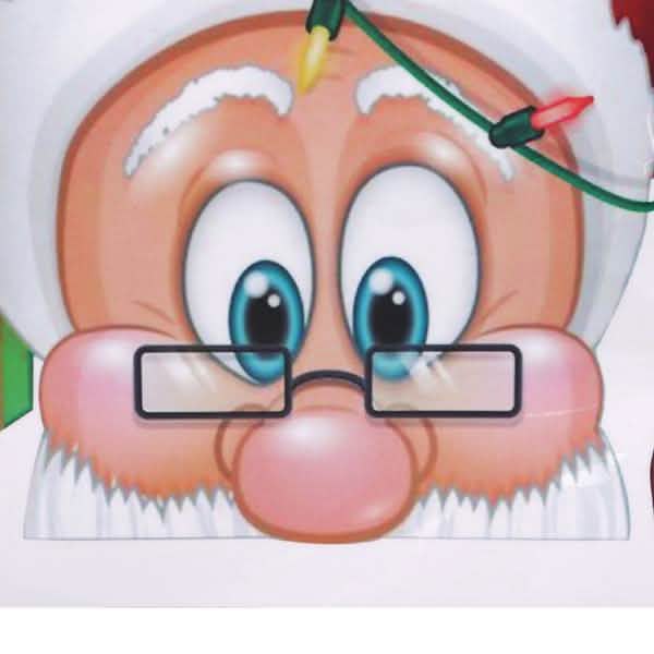 2-Pack: Santa Claus Elk Shop Hotel Christmas Window Double Sided Glass Sticker DailySale
