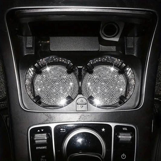 2-Pack: Shimmering Diamond Car Cup Mats DailySale