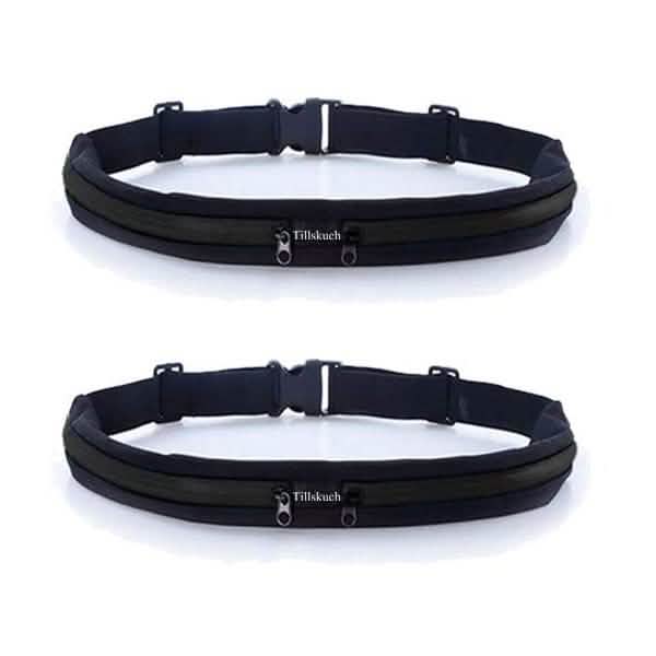 2-Pack: Slim Waist Pocket Running Belt DailySale