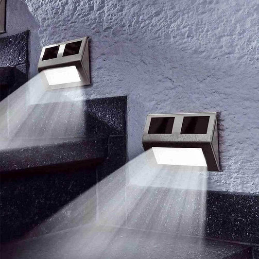 2 Pack: Solar Light 2 LEDs Wall Lamp Waterproof Security Light DailySale