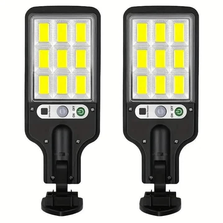 2-Pack: Solar Outdoor Security Street Lighting, 3 Modes With Wireless Motion Sensing and Remote Control DailySale