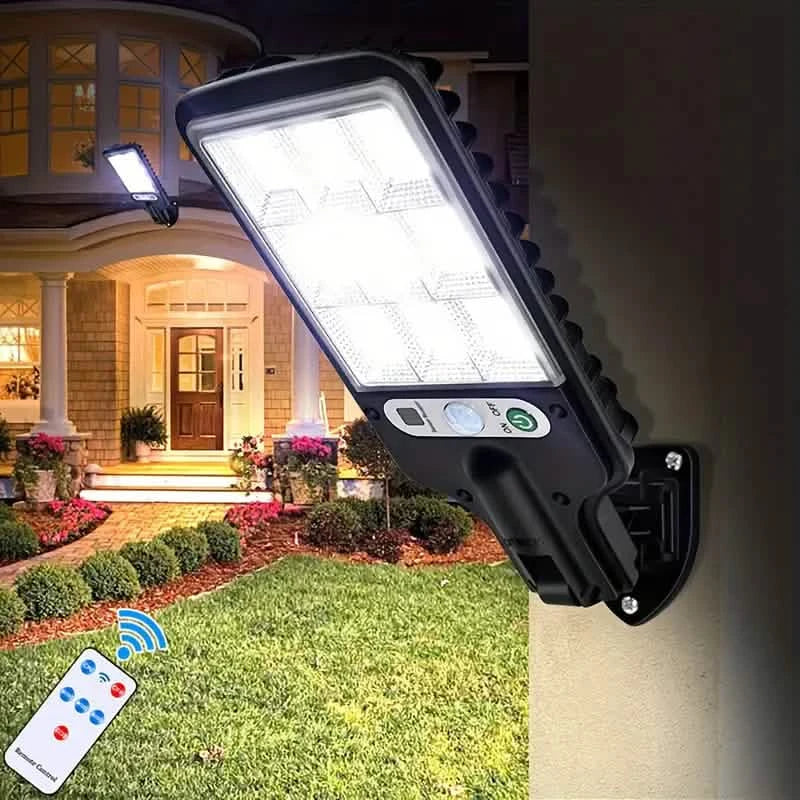 2-Pack: Solar Outdoor Security Street Lighting, 3 Modes With Wireless Motion Sensing and Remote Control DailySale