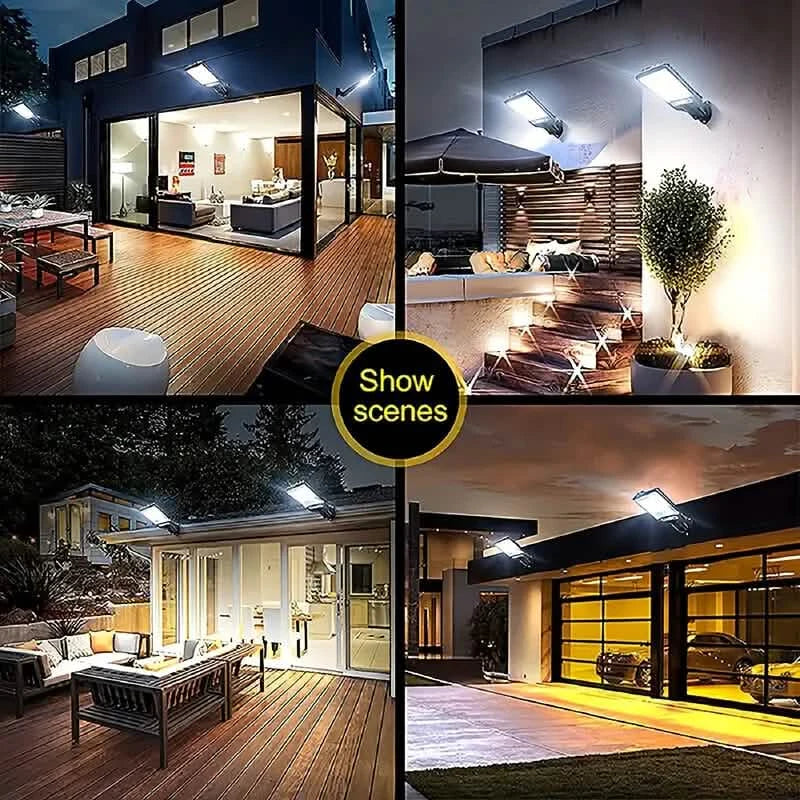 2-Pack: Solar Outdoor Security Street Lighting, 3 Modes With Wireless Motion Sensing and Remote Control DailySale