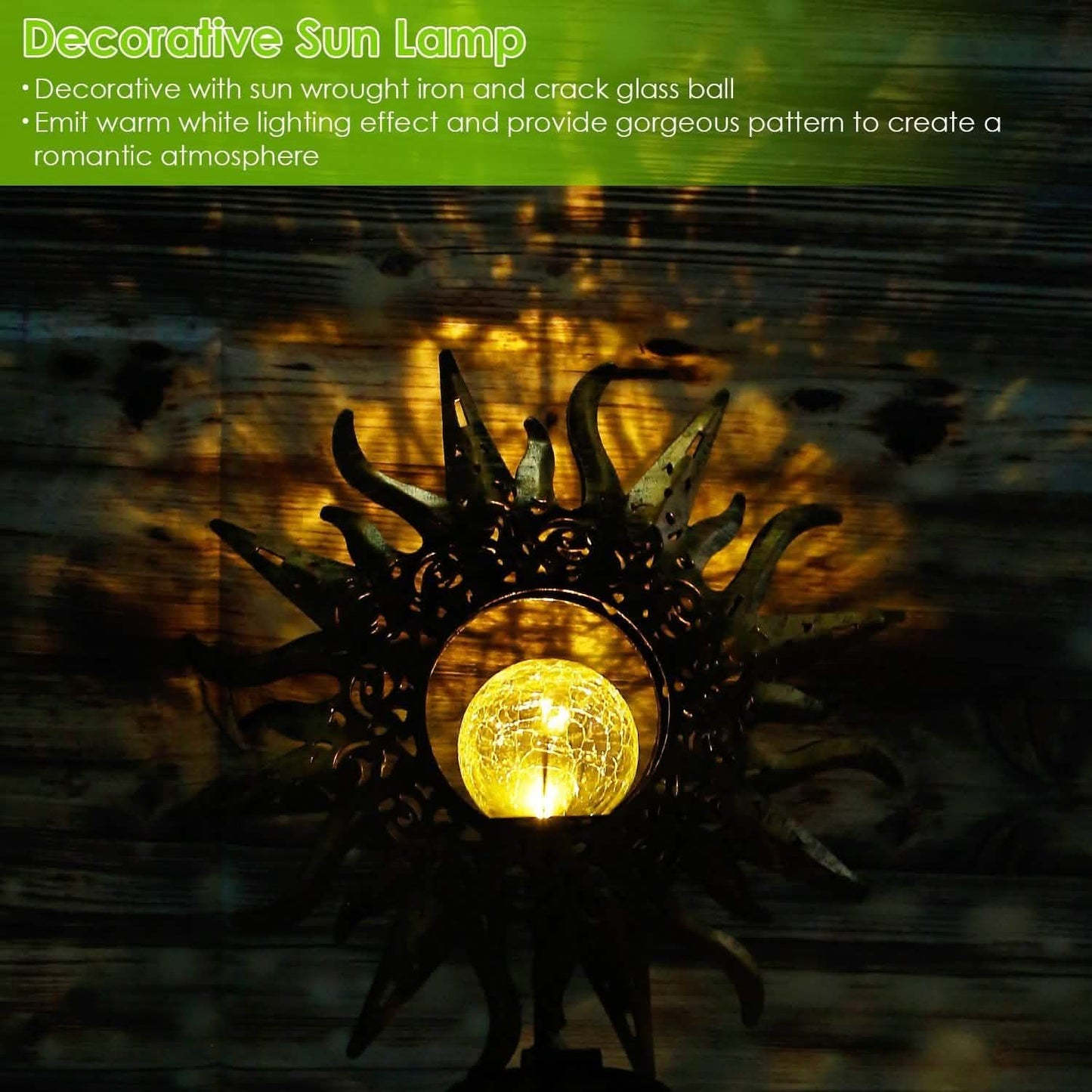 2-Pack: Solar Powered Glass Globe Stake Lamp DailySale