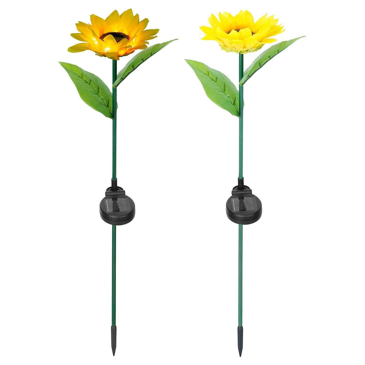 2-Pack: Solar Powered Sunflower Lights LED Decorative Stake Lamp DailySale