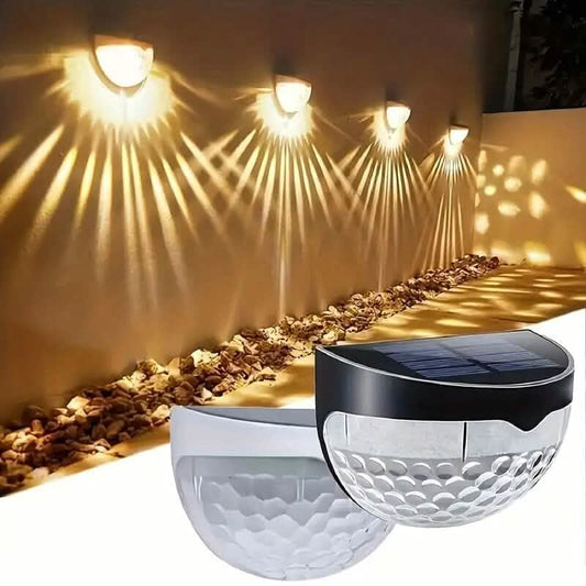 2-Pack: Solar Wall Mount Outdoor Fence Lamp DailySale