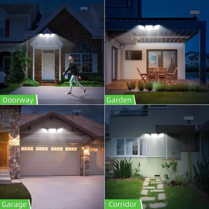 2-Pack: Split Solar Wall Light For Outdoor With Motion Sensor 3 Heads DailySale