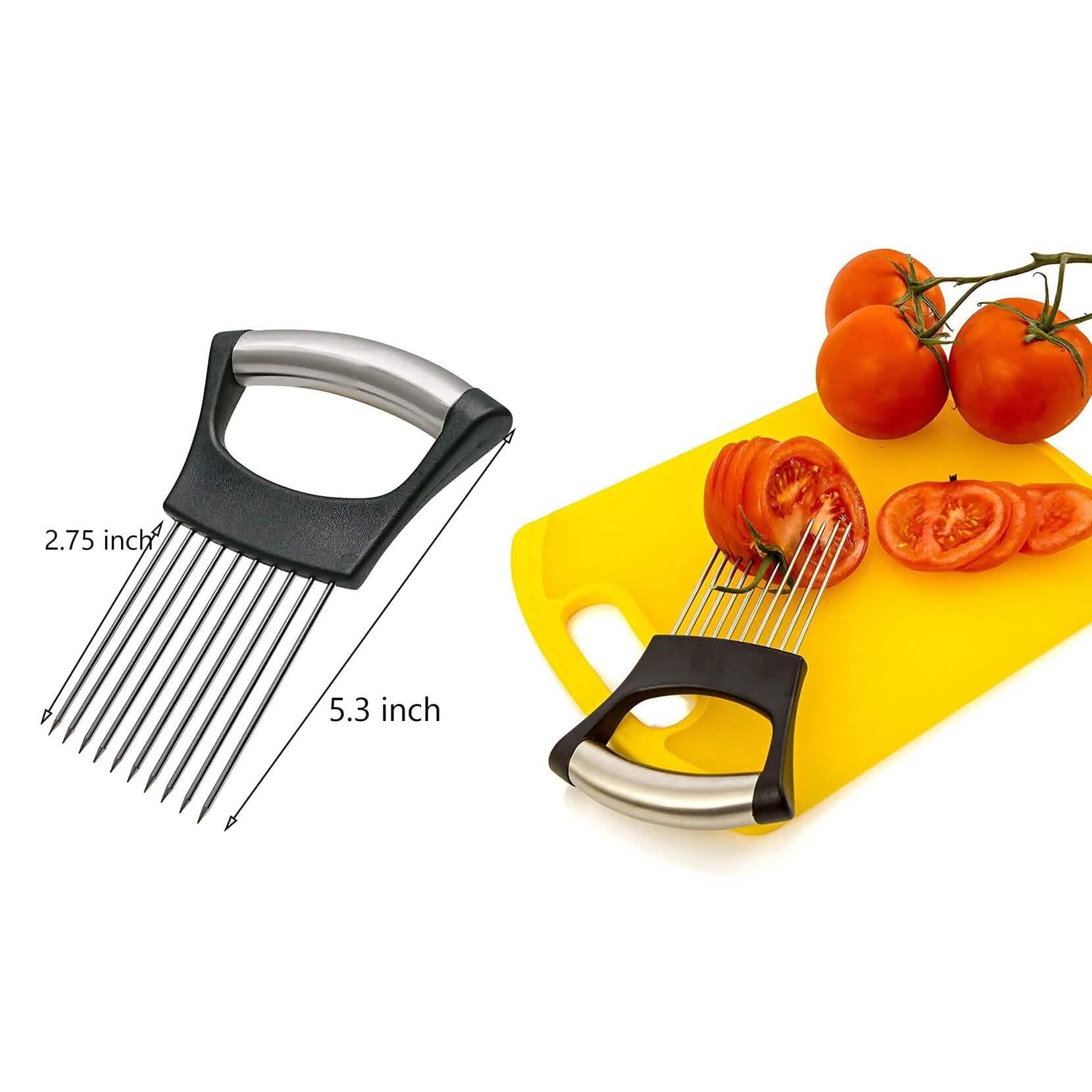 2-Pack: Ultra Sharp Knife Sharpener and Stainless Steel Vegetable and Meat Slicer Holder DailySale