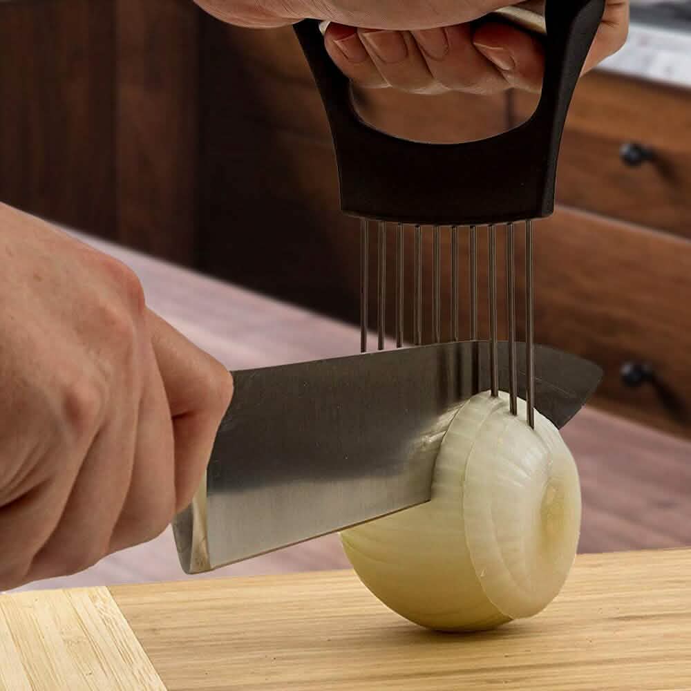 2-Pack: Ultra Sharp Knife Sharpener and Stainless Steel Vegetable and Meat Slicer Holder DailySale