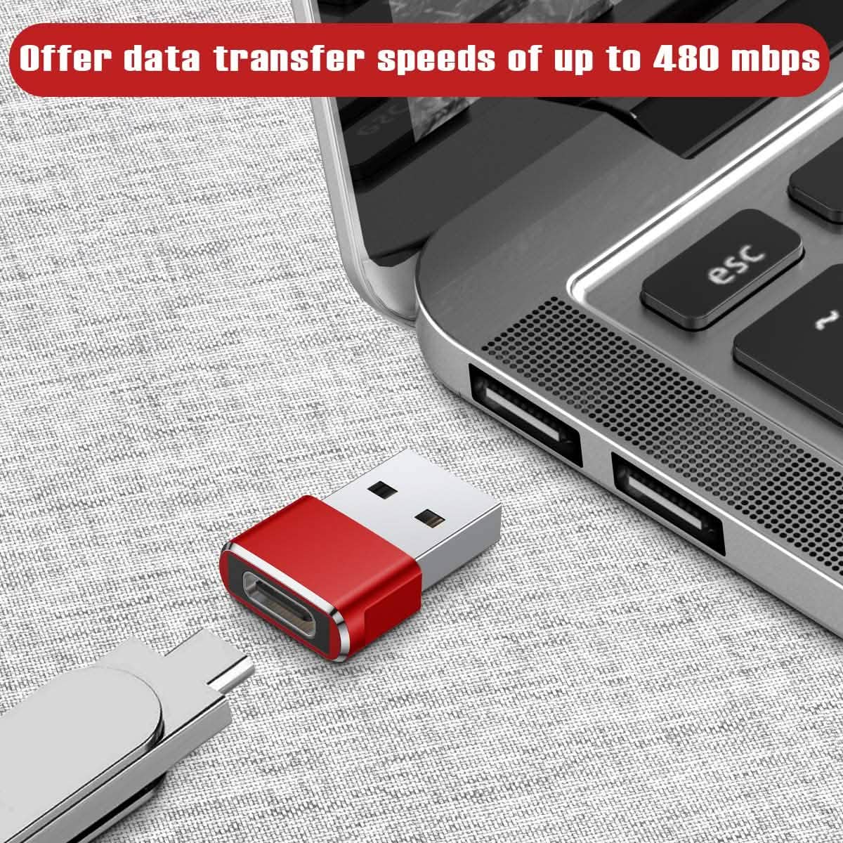 2-Pack: USB C Female to USB Male Adapter DailySale