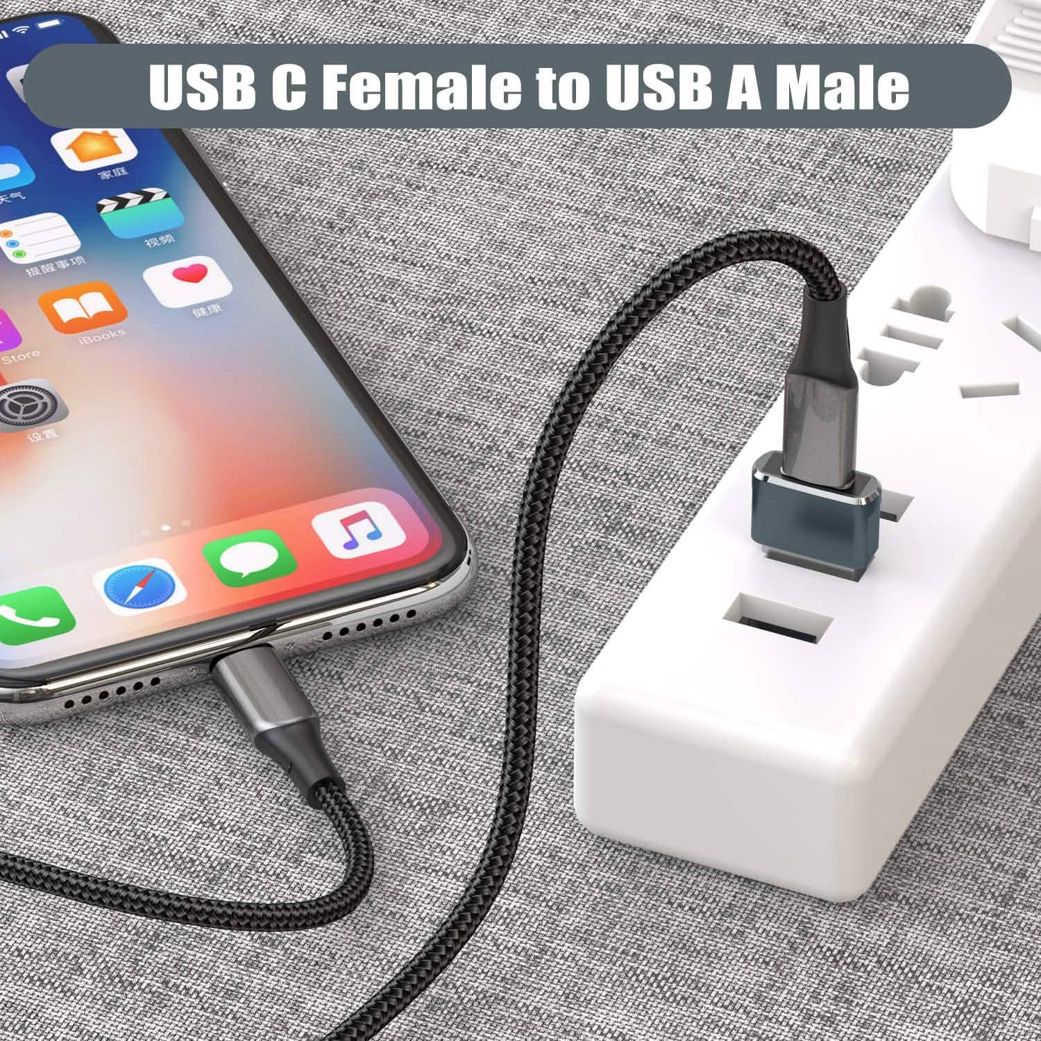 2-Pack: USB C Female to USB Male Adapter DailySale