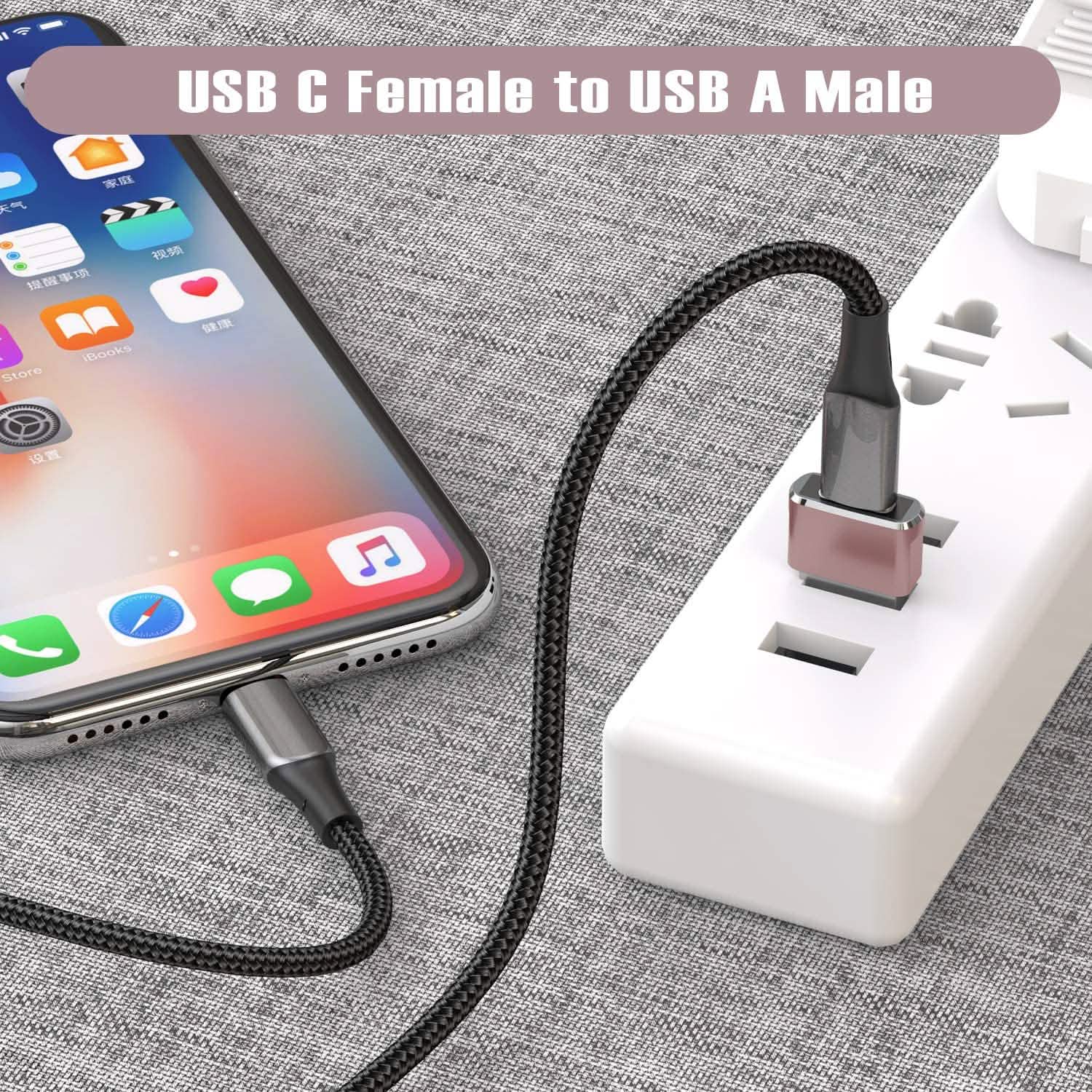 2-Pack: USB C Female to USB Male Adapter DailySale