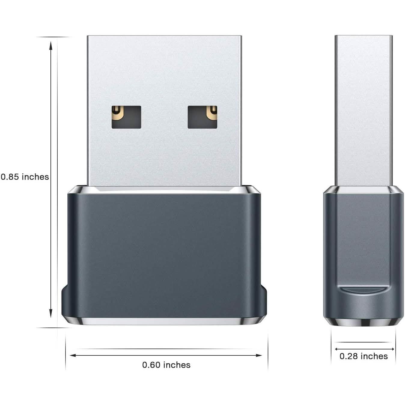 2-Pack: USB C Female to USB Male Adapter DailySale