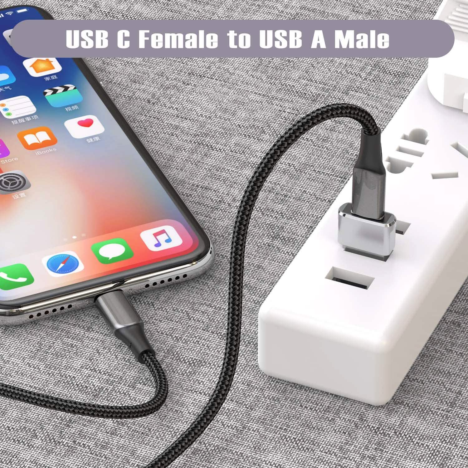 2-Pack: USB C Female to USB Male Adapter DailySale