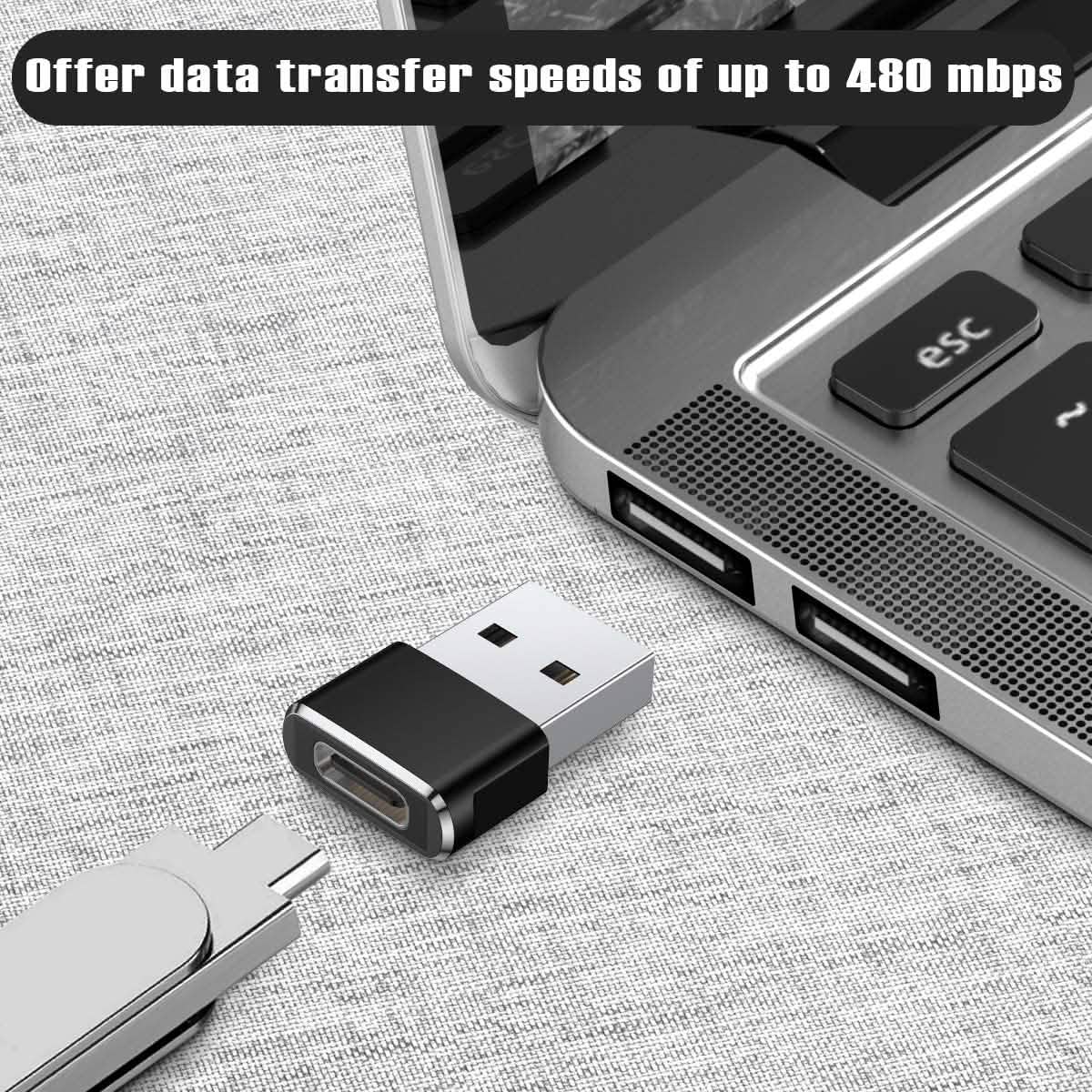 2-Pack: USB C Female to USB Male Adapter DailySale
