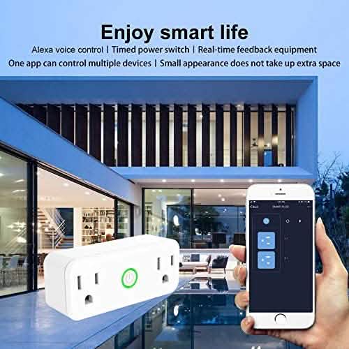 2-Pack: WIFI Smart Plug 10A Dual Smart individually Outlet DailySale