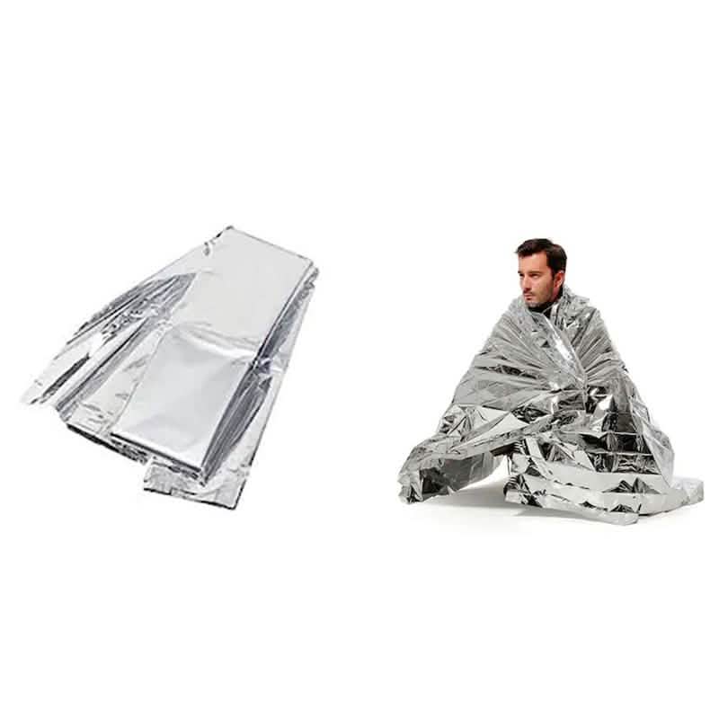 2-Pack: Windproof Aluminum Foil Emergency Blanket For Camping First Aid Blanket DailySale