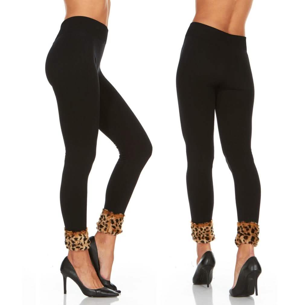 2-Pack: Women's Cuffed Fleece Leggings DailySale