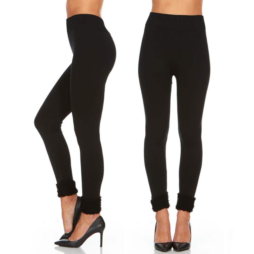 2-Pack: Women's Cuffed Fleece Leggings DailySale