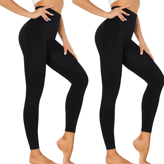 2-Pack: Women’s Fleece Lined High Waist Leggings DailySale