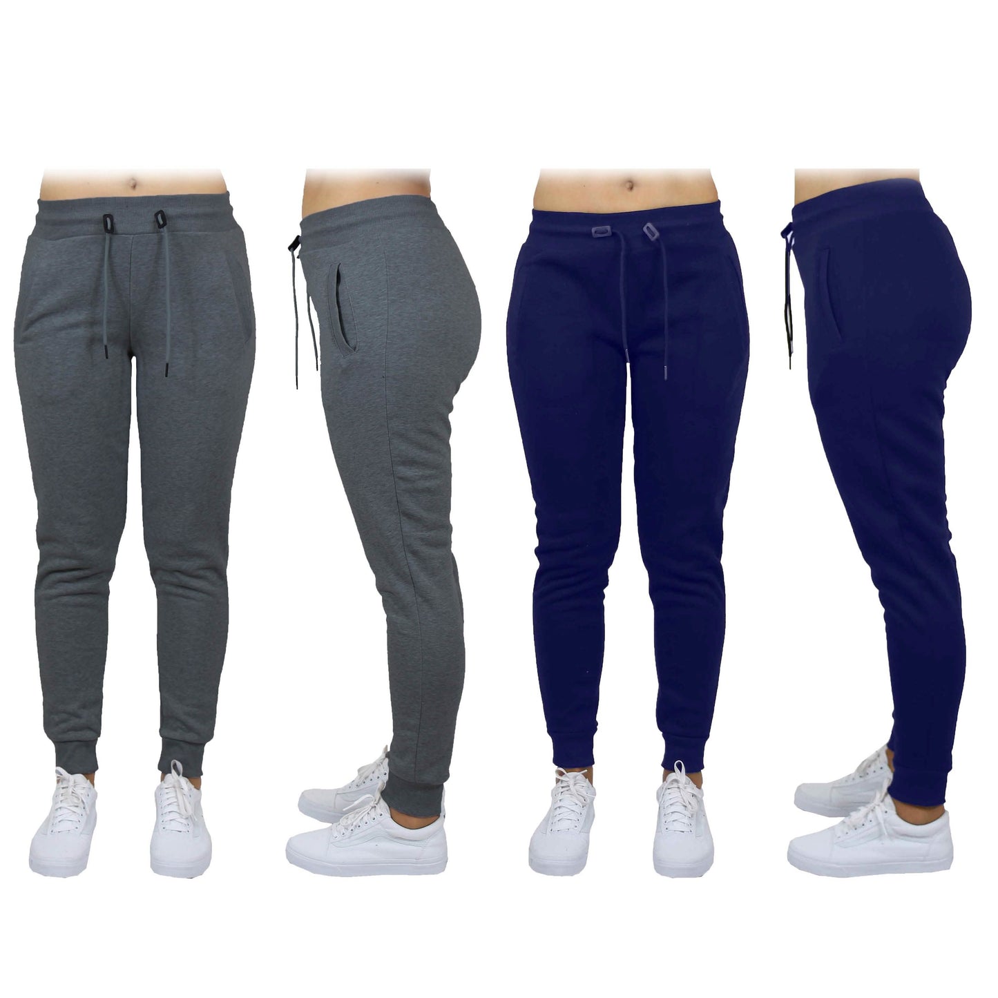 2-Pack: Women's French Terry Fashion Jogger Lounge Pants DailySale