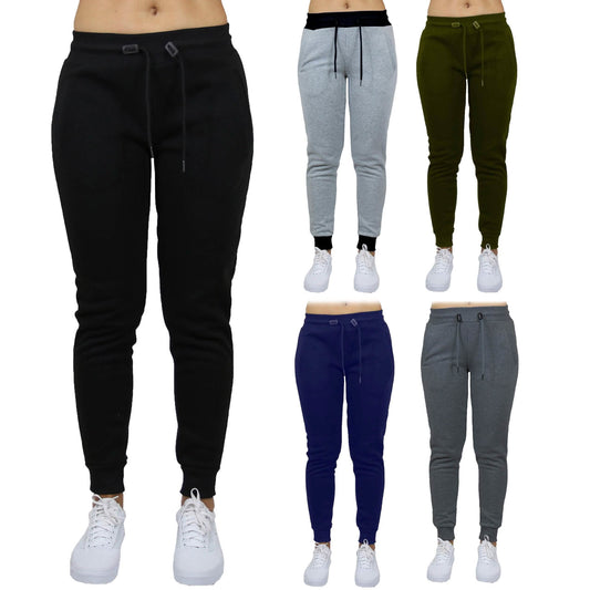 2-Pack: Women's French Terry Fashion Jogger Lounge Pants DailySale
