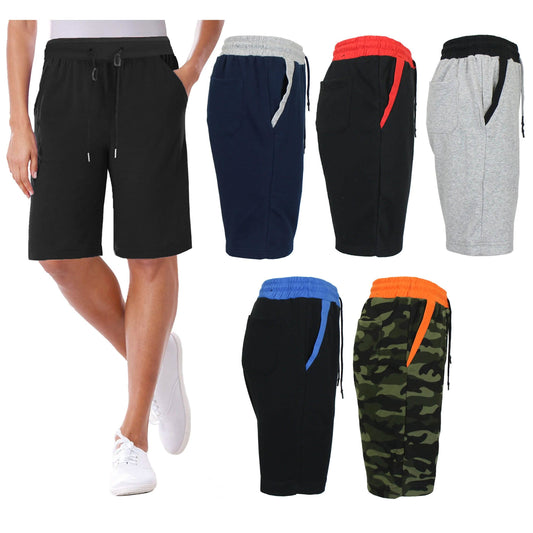 2-Pack: Women's French Terry Jogger Sweat Lounge Shorts DailySale
