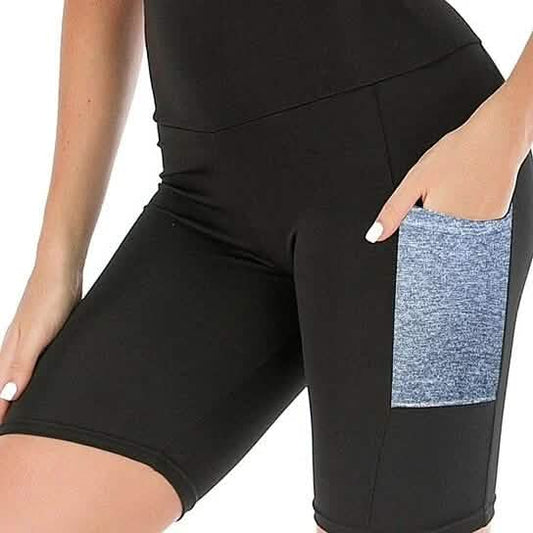 2-Pack: Women's High Waisted Biker Shorts With Pockets DailySale