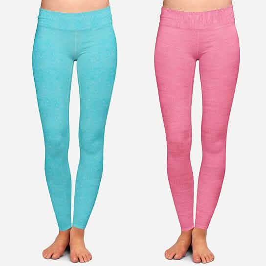 2-Pack: Women's Space Dye Seamless Ankle Length Lightweight Leggings DailySale
