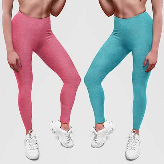 2-Pack: Women's Space Dye Seamless Ankle Length Lightweight Leggings DailySale